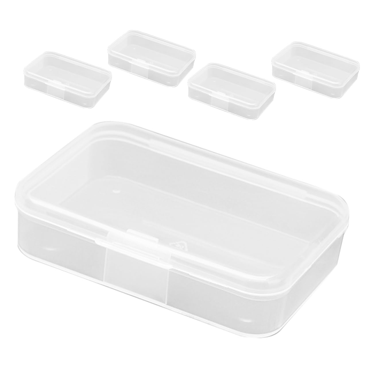 Amazon.co.jp: クリアケース 小物収納ボックス 5個入り 蓋付き